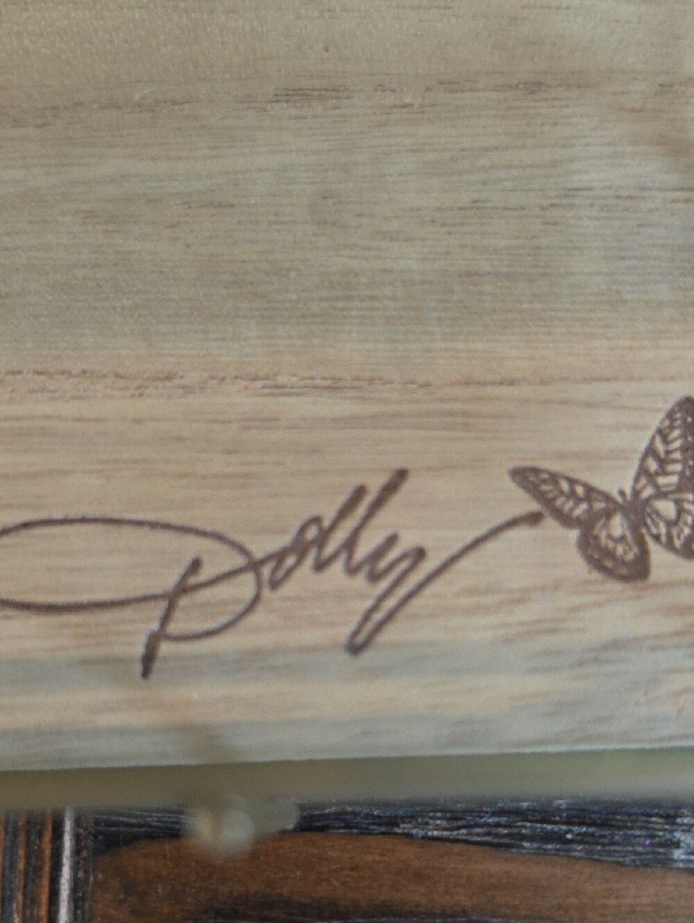 One Day Sale NEW Dolly Parton TwoTier Butterfly Vanity Tray Antique Gold Finish - Picture 4 of 5